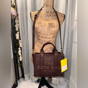 Marc Jacobs Pebbled Leather Tote Ganache (Deep Cocoa) Like New - S